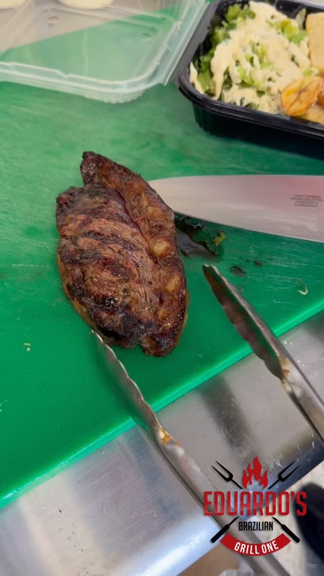 Grilled steak photographed in Eduardo's kitchen
